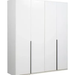 Kledingkast Milaan 4-deurs- wit - 208x180x58 cm
