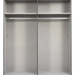 Kledingkast Milaan 4-deurs- wit - 208x180x58 cm