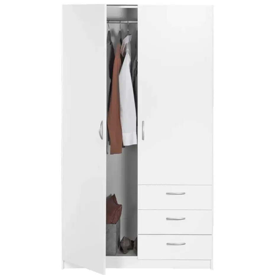 Kledingkast Varia 2-deurs - wit - 175x97x50 cm