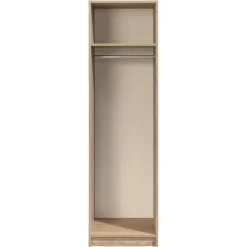 Kledingkast Varia 1-deurs - licht eiken - 175x49x50 cm