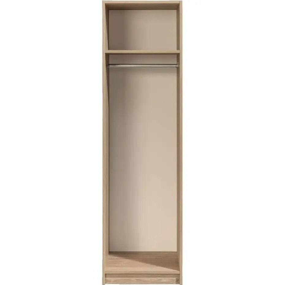 Kledingkast Varia 1-deurs - licht eiken - 175x49x50 cm