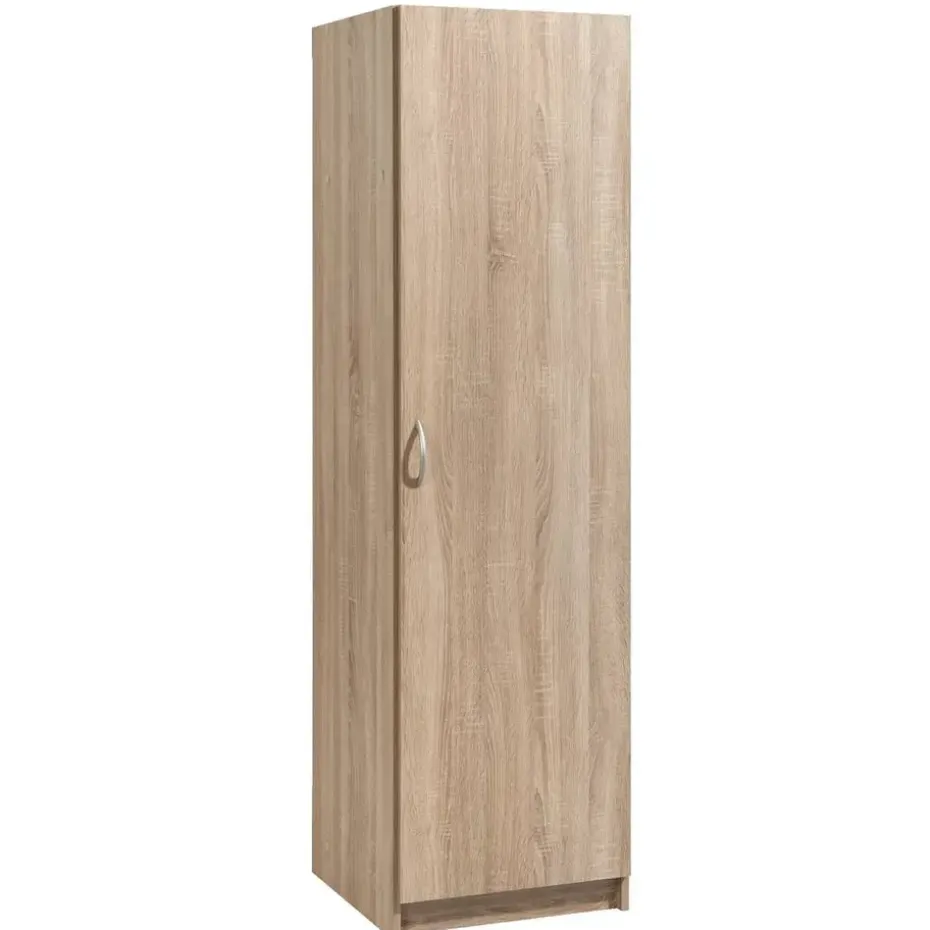 Kledingkast Varia 1-deurs - licht eiken - 175x49x50 cm
