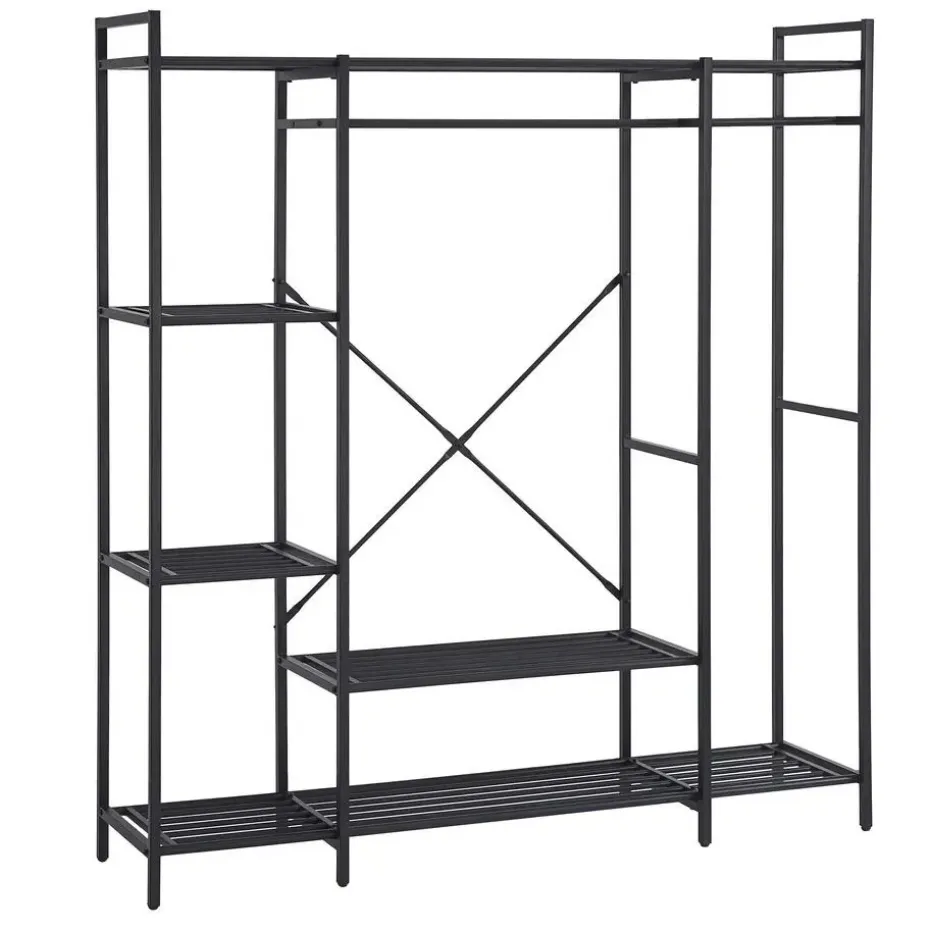 Kledingrek Marek - 160x40x171cm - zwart metaal