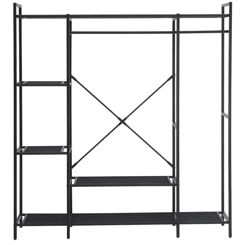 Kledingrek Marek - 160x40x171cm - zwart metaal