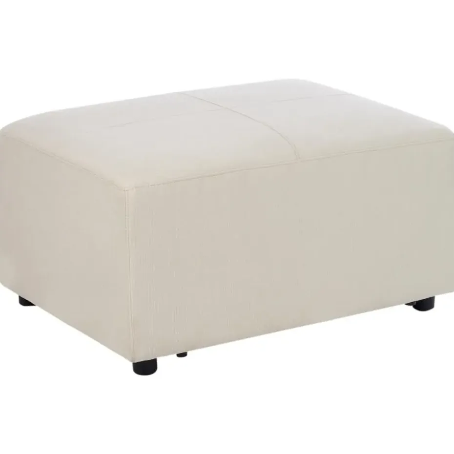KOHLO - Ottomaan - Lichtbeige - Polyester