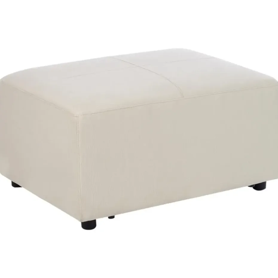 KOHLO - Ottomaan - Lichtbeige - Polyester