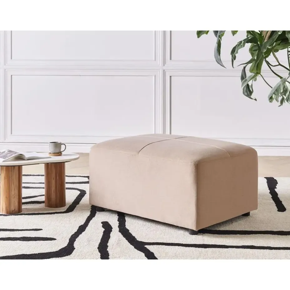 KOHLO - Ottomaan - Taupe - Polyester