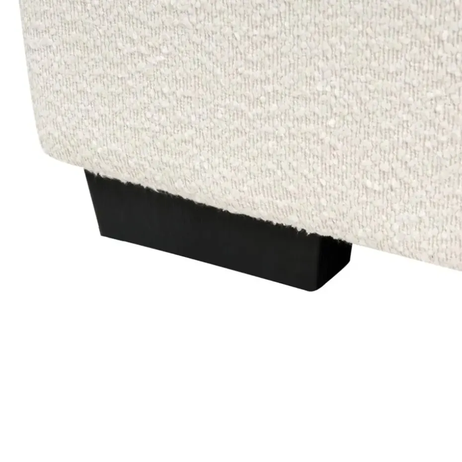 KOLDING - Ottomaan - Lichtbeige - Bouclé