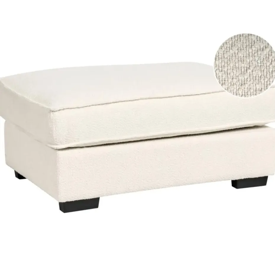 KOLDING - Ottomaan - Lichtbeige - Bouclé