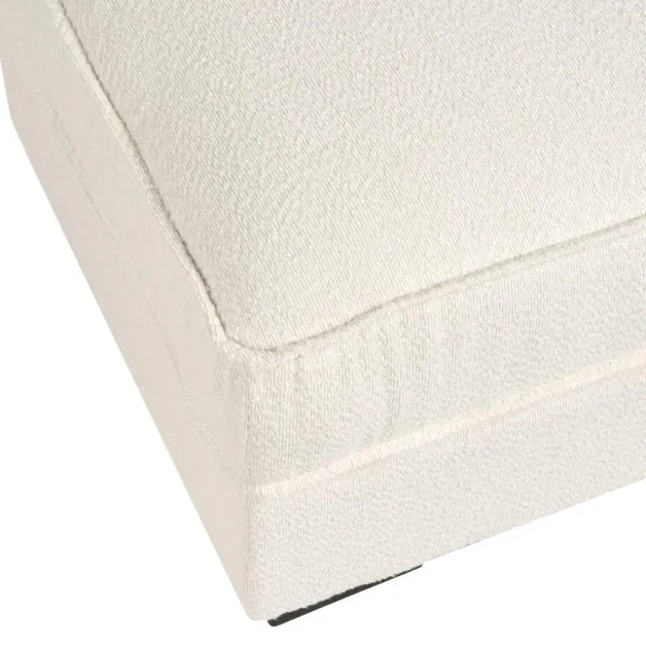 KOLDING - Ottomaan - Lichtbeige - Bouclé