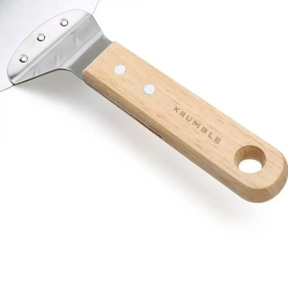 Krumble Pizzaschep RVS met houten handvat