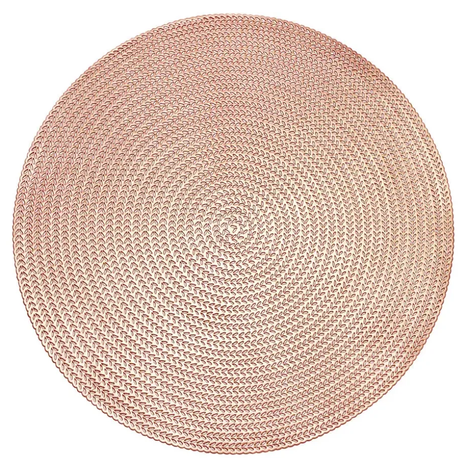 Krumble Placemat rond - PVC - Rosegoud