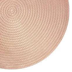 Krumble Placemat rond - PVC - Rosegoud - Set van 8