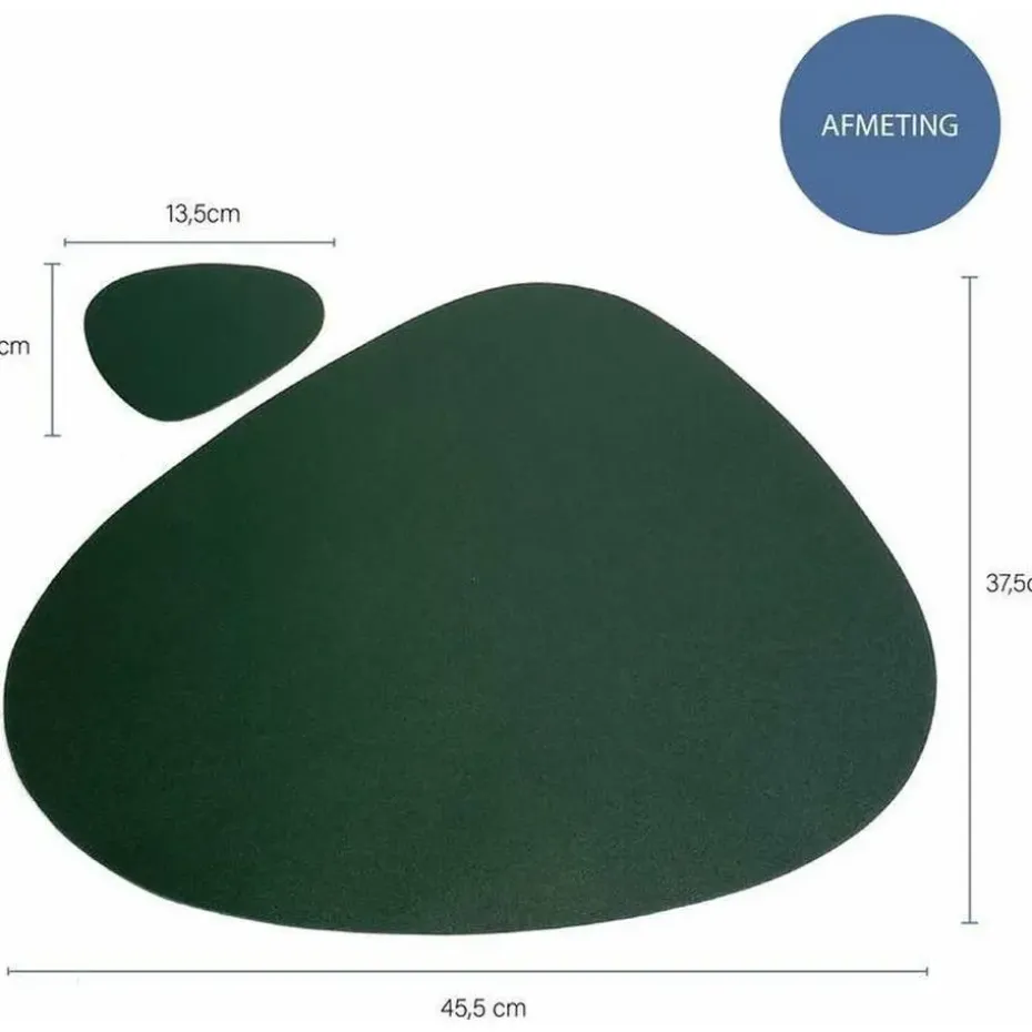 Krumble Placemat set design - 4 stuks - Groen