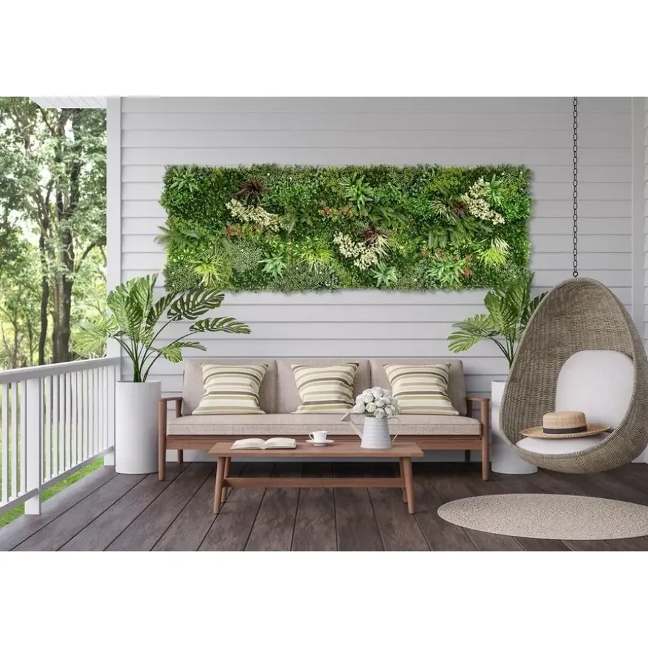 Kunsthaag wandpaneel - Mix blad B - 100x100 cm