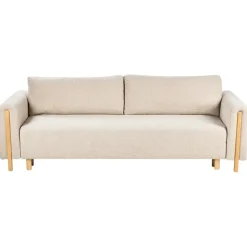 KVAM - Slaapbank 3-zits opbergruimte - Beige - Bouclé