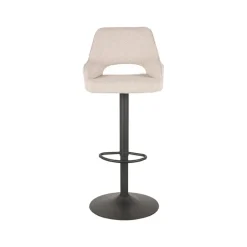 LABEL51 Barkruk Fer - Naturel - Boucle - 47 x 45cm - set van 2