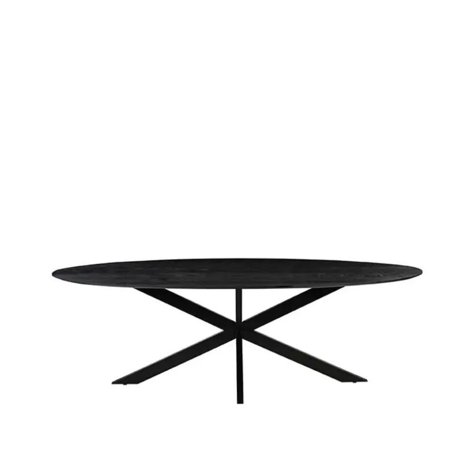 LABEL51 Eettafel James Ovaal Zwart 210cm