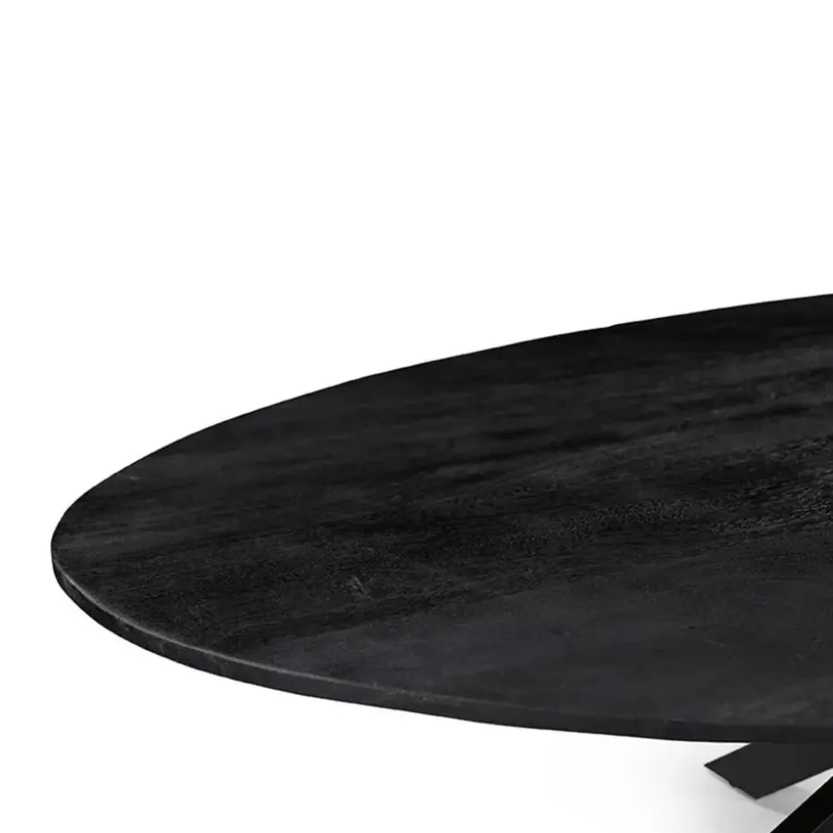 LABEL51 Eettafel James Ovaal Zwart 210cm