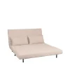 LABEL51 Slaapbank Double Bouclé Naturel/Zwart