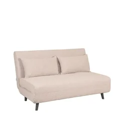 LABEL51 Slaapbank Double Bouclé Naturel/Zwart