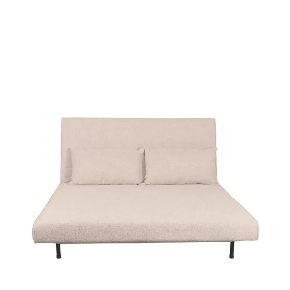 LABEL51 Slaapbank Double Bouclé Naturel/Zwart