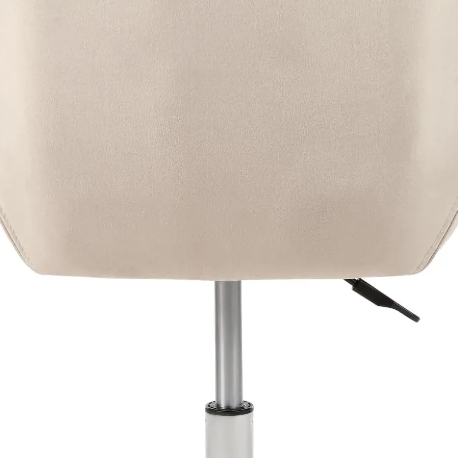 LABELLE - Bureaustoel - Beige - Fluweel