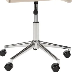 LABELLE - Bureaustoel - Beige - Fluweel
