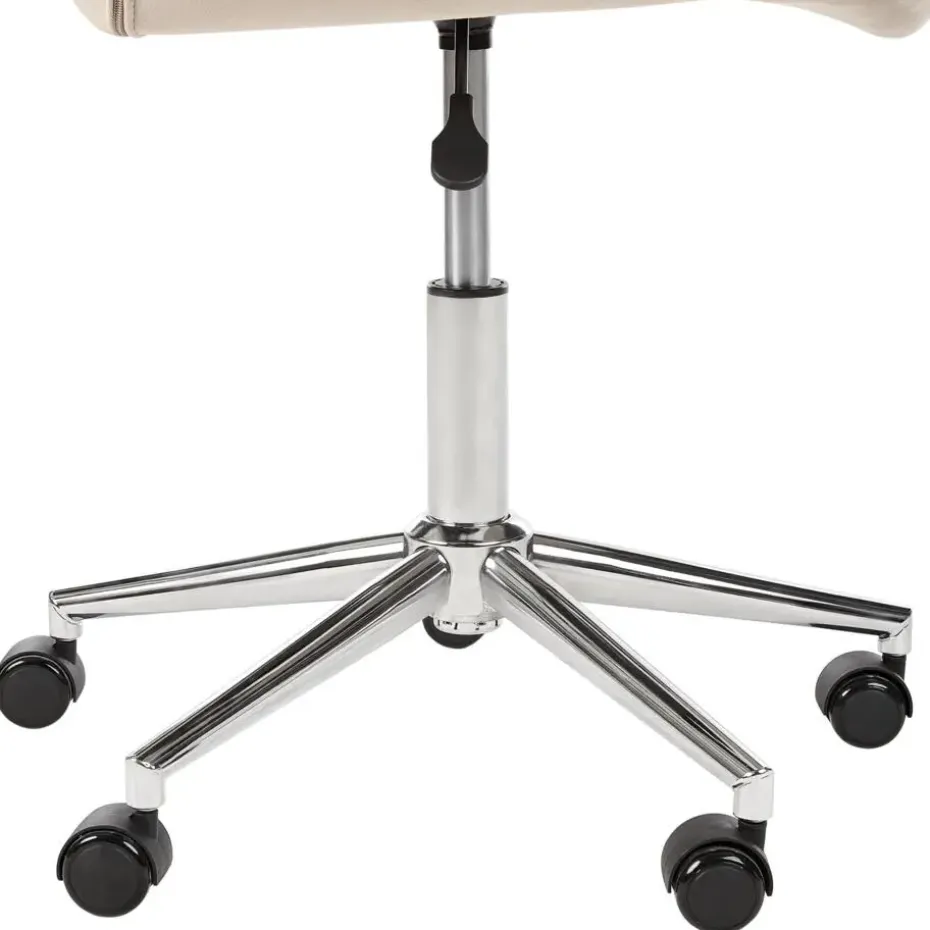 LABELLE - Bureaustoel - Beige - Fluweel