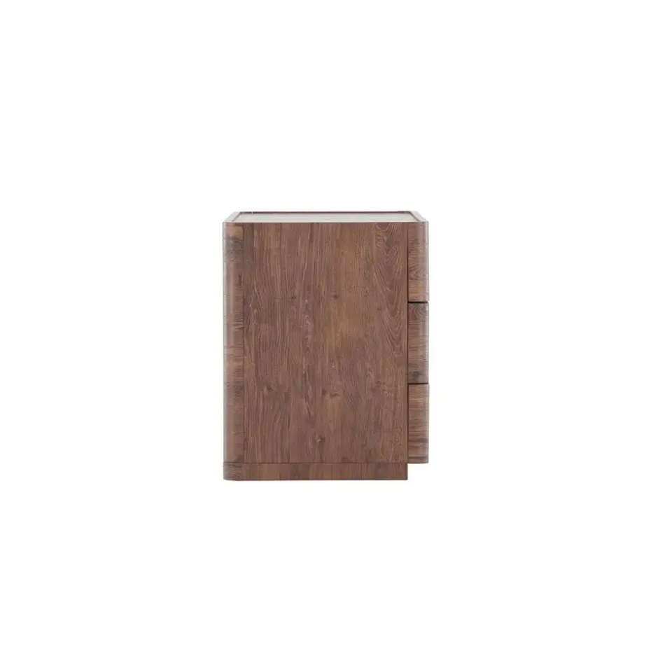 Ladekast 3 Lades - Donkerbruin MDF - 100x48x60cm - Noble
