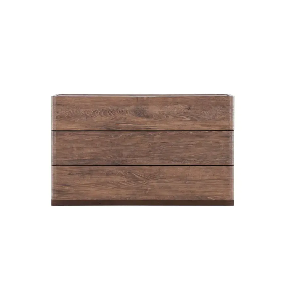 Ladekast 3 Lades - Donkerbruin MDF - 100x48x60cm - Noble