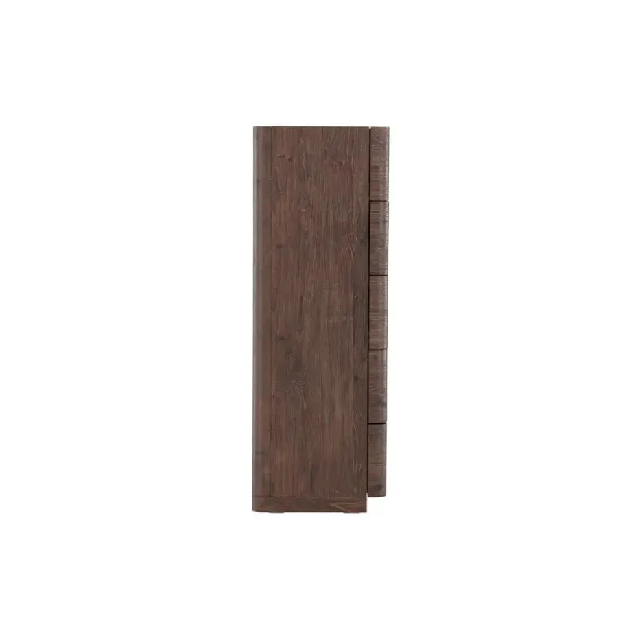 Ladekast 5 Lades - Donkerbruin MDF - 55x35x100cm - Noble