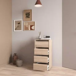 Ladekast Blokty - 40x40x76cm - 4 lades - eikdecor