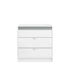 Ladekast Bobby - wit - 80x78,5x40,5 cm