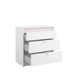 Ladekast Bobby - wit - 80x78,5x40,5 cm