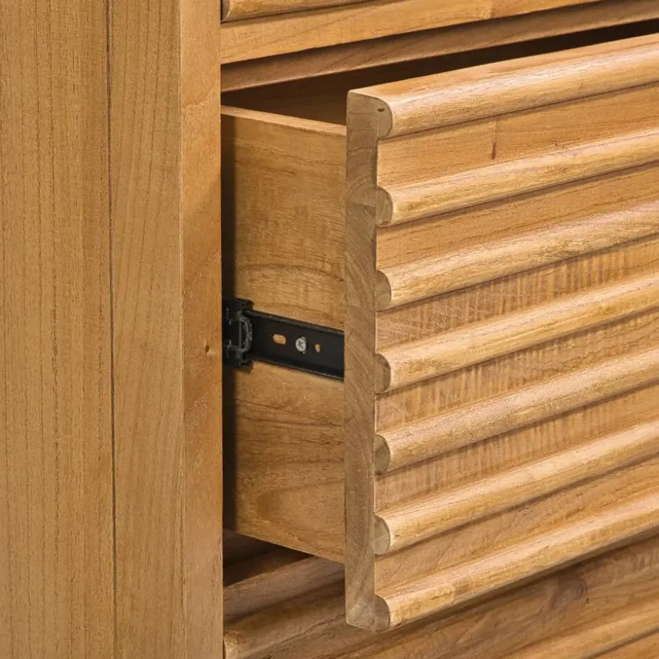 Ladekast Cinta 3 lades - naturel - 70x40x102 cm