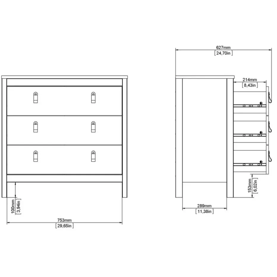 Ladekast Madeira - greige - 80x82x38 cm
