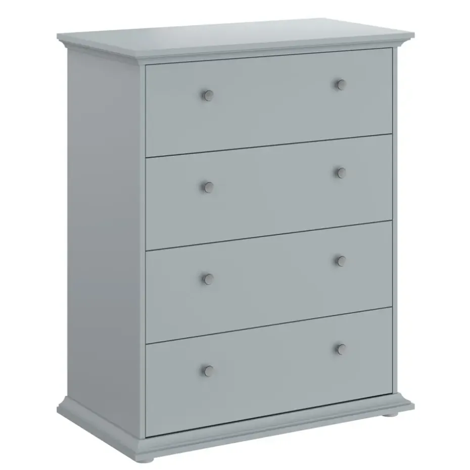 Ladekast Margaux - 4 lades - grijs - 104x85x46 cm