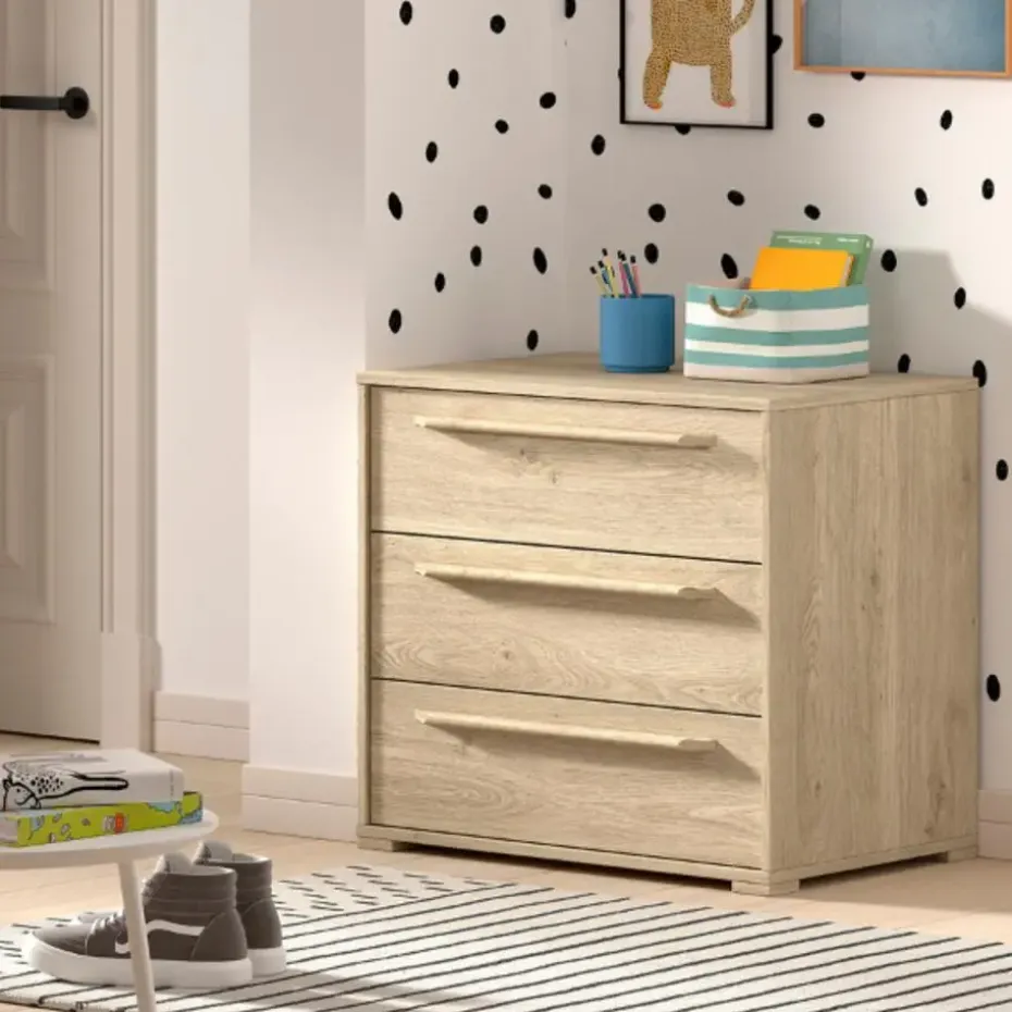 Ladekast Sammie 68x43x61cm - 3 lades - eikdecor