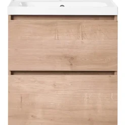LAGOA - Wandgemonteerd meubel met wasbak - Lichtbruin - 60 cm - MDF