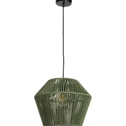 Lampenkap Willow - groen metaal/papier - 27xØ33 cm