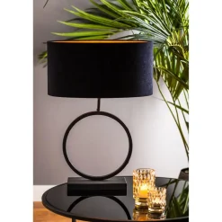Lampvoet Liva - Zwart - 30x12,5x42cm