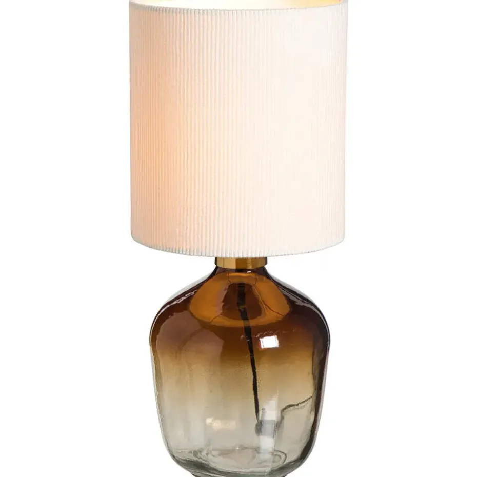 Lampvoet Mois bruin glas E27 26,5xØ16,5 cm