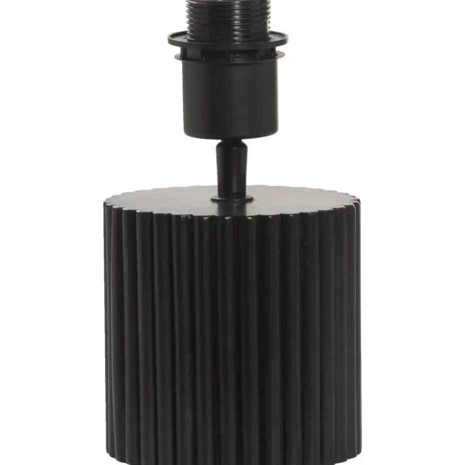 Lampvoet Riv - zwart hout - E27 - 21xØ12 cm