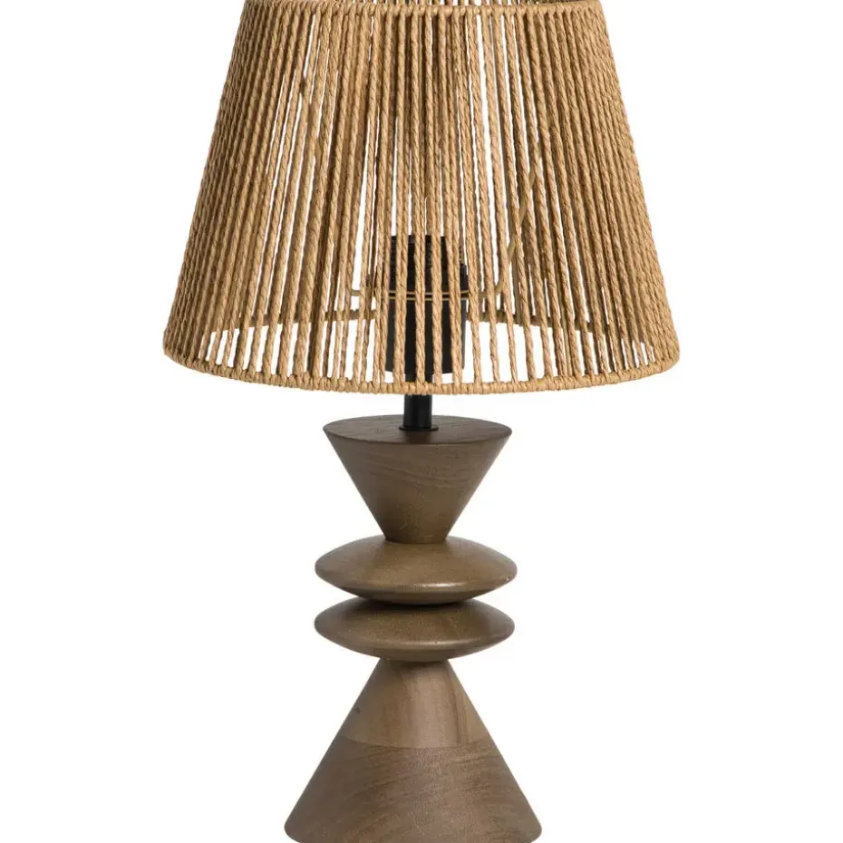 Lampvoet Timber bruin E27 - 30x13x13 cm