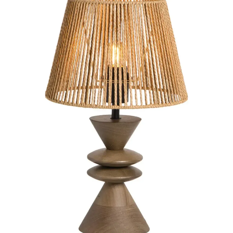 Lampvoet Timber bruin E27 - 30x13x13 cm