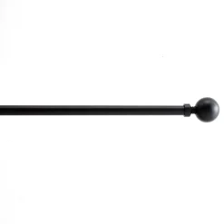 Lange Gordijnroede - Uitschuifbaar - Stang van 90 - 170 cm - Zwart
