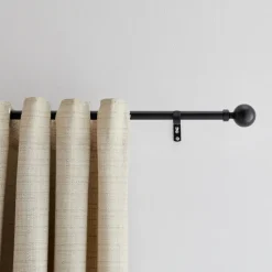 Lange Gordijnroede - Uitschuifbaar - Stang van 90 - 170 cm - Zwart