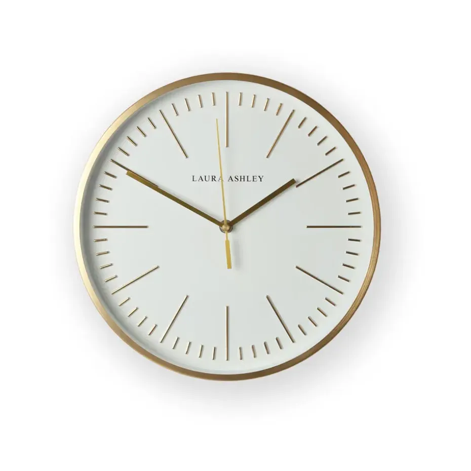 Laura Ashley Glenn Klok - Streep - 30,5x30,5cm - Goud