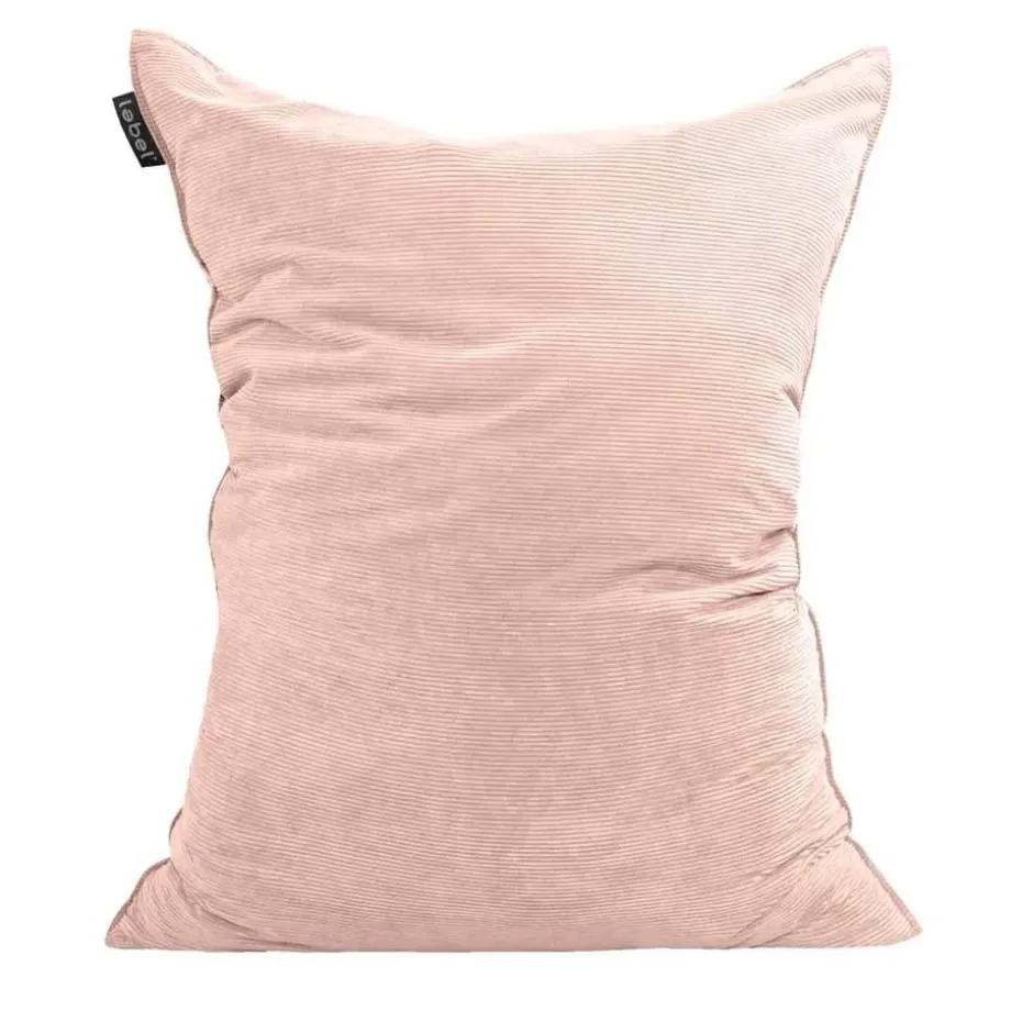 Lebel zitzak rib velours - roze - 100x150 cm